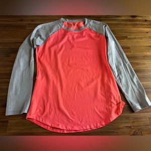 Patagonia Coral and Gray Long Sleeve Tee